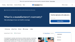What Is a Manufacturer's Warranty? (2025) | ConsumerAffairs® - car manufacturer warranty
