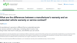 What are the differences between a manufacturer's warranty and an ... - car manufacturer warranty