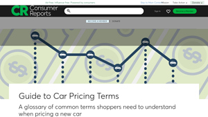 Guide to Car Pricing Terms - Consumer Reports - manufacturer suggested retail price