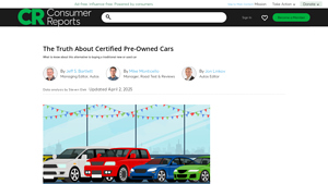 Truth About Certified Pre-Owned Cars - Consumer Reports - does best buy pre owned come with manufacturer warranty