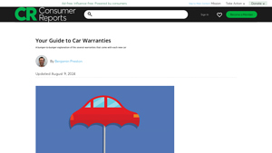 Your Guide to Car Warranties - Consumer Reports - automobile warranties by manufacturer