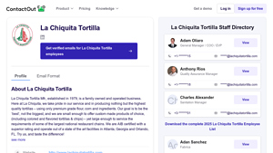 La Chiquita Tortilla - Company Profile & Staff Directory | ContactOut - la chiquita tortilla manufacturer