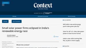 Small solar power firms eclipsed in India's renewable energy race - mini solar panel factory