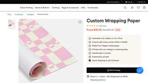 Custom Printed Wrapping Paper - Contrado - gift wrapping paper bulk