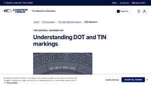 Tire Identification Number - TIN | Cooper Tire - manufacturer date on tires