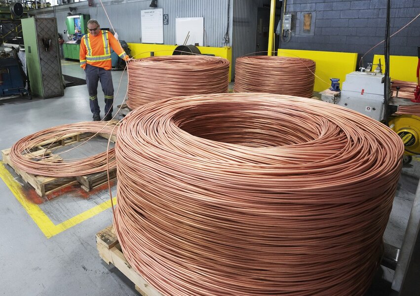 A relevant stock photo of copper wire manufacturer in a typical setting.