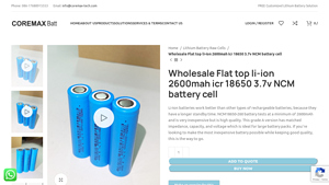 Wholesale Flat top li-ion 2600mah icr 18650 3.7v NCM battery cell - 18650 lithium battery bulk