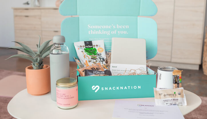 A relevant stock photo of corporate gifts custom in a typical setting.