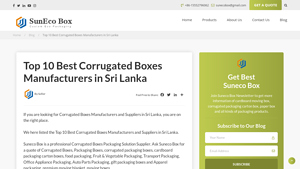 Top 10 Best Corrugated Boxes Manufacturers in Sri Lanka - corrugated carton box manufacturer