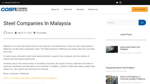 Steel Companies In Malaysia - COSASTEEL - eastern europe top steel manufacturer china owned