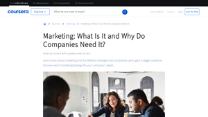 Marketing: What Is It and Why Do Companies Need It? - Coursera - manufacturer marketing