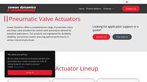 Pneumatic Valve Actuators - Cowan Dynamics - pneumatic actuator factory