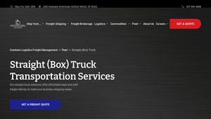 Straight (Box) Truck Transportation Services - Cowtown Logistics - straight truck company