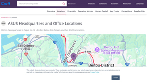 ASUS Headquarters and Office Locations - Craft.co - asus manufacturer phone number