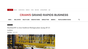 Heartland RV closing Sturgis plant in June, cutting 121 jobs | Crain's ... - heartland rv manufacturer
