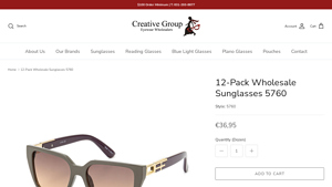 12-Pack Wholesale Sunglasses 5760 - Creative Group - gold sunglasses bulk