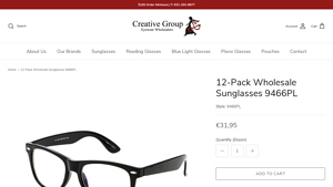 12-Pack Wholesale Sunglasses 9466PL - Creative Group - blue sunglasses bulk