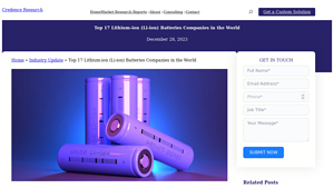Top 17 Lithium-ion Battery Companies/Manufacturers in the World - lithium ion battery manufacturer