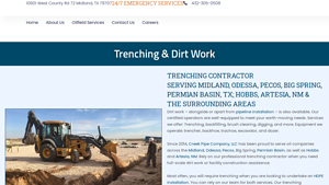 Trenching & Dirt Work - Creek Pipe Company, LLC - trenching company