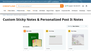 Custom Sticky Notes & Personalized Post It Notes - Crestline - personalized sticky notes bulk