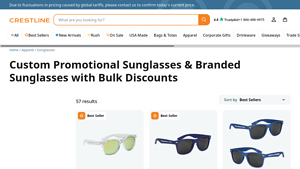 Custom Sunglasses with Logo - Crestline - white sunglasses bulk