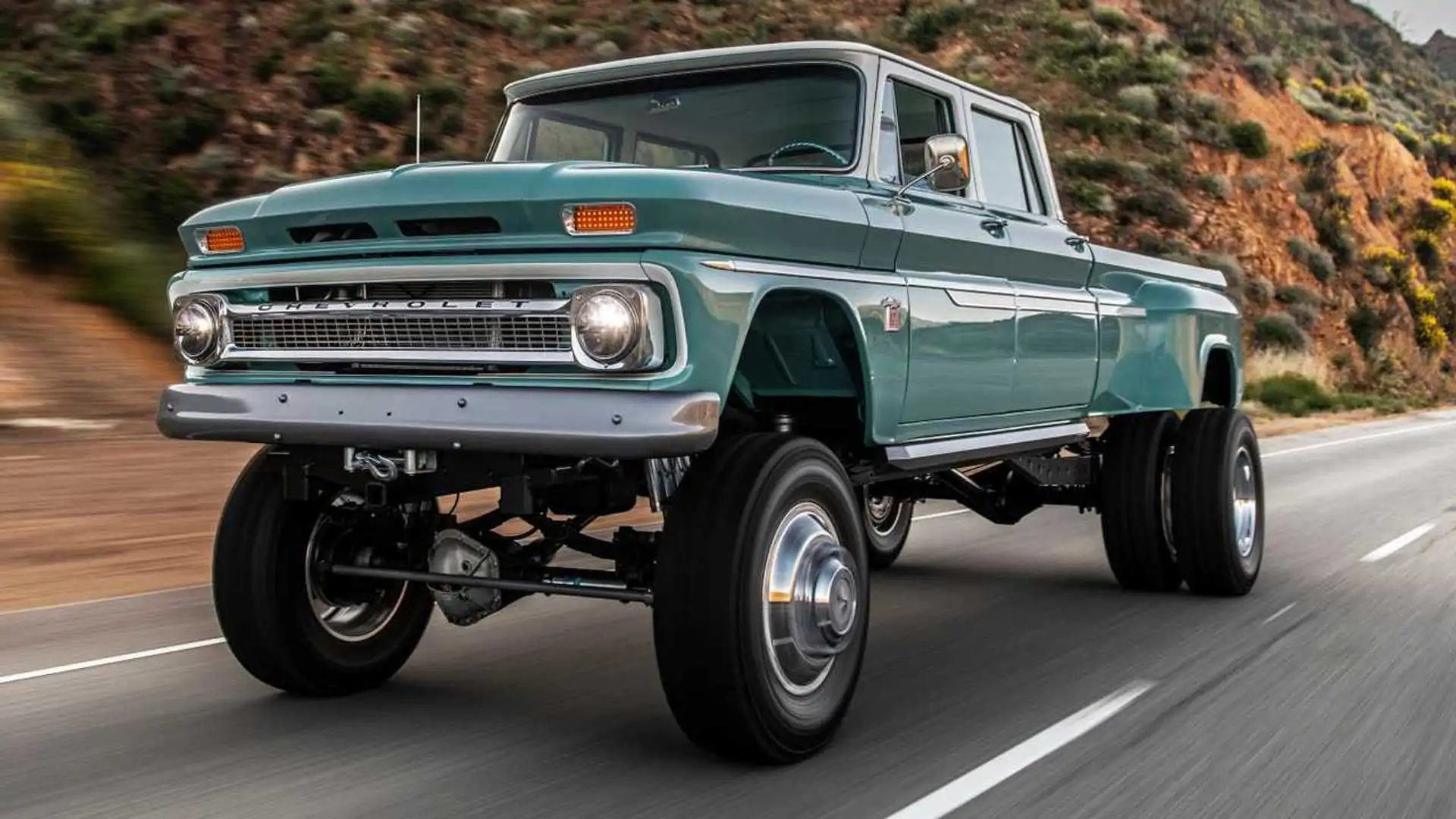 A relevant stock photo of crew cab custom in a typical setting.