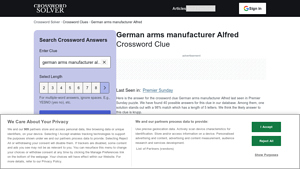 German arms manufacturer Alfred Crossword Clue - german arms manufacturer alfred crossword