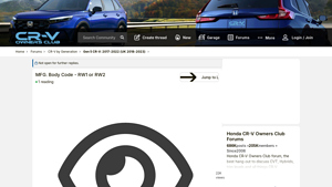 MFG. Body Code - RW1 or RW2 - Honda CR-V Owners Club Forums - manufacturer body code