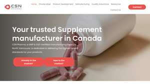 Canadian Supplement Manufacturer | CSN Pharma - nutraceutical manufacturer