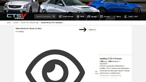 Manufacturer Body Codes - Cadillac CTS-V Forum - manufacturer body code
