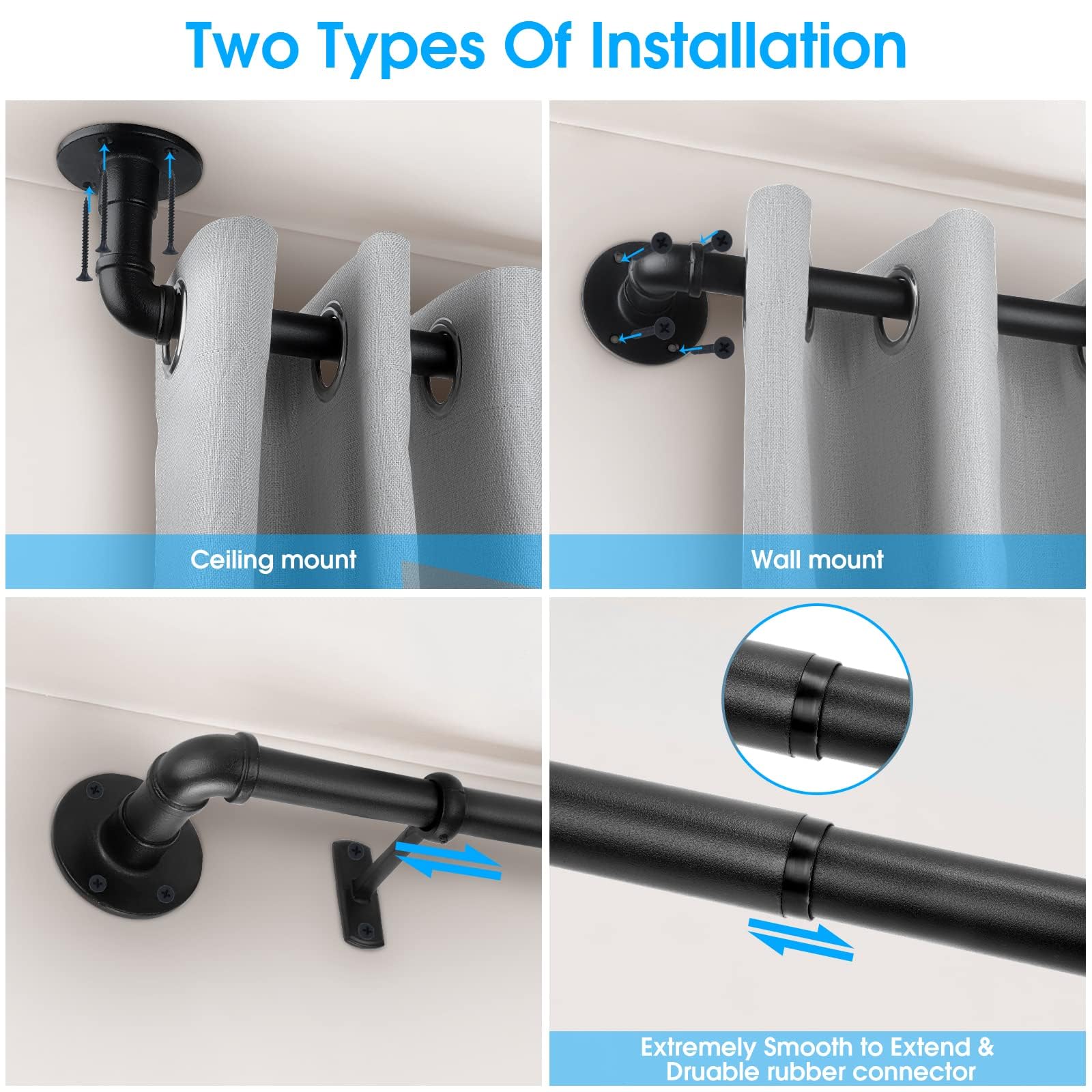 A relevant stock photo of curtain rod manufacturer in a typical setting.
