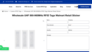 Wholesale UHF 860-960MHz RFID Tags Walmart Retail Sticker - rfid stickers bulk