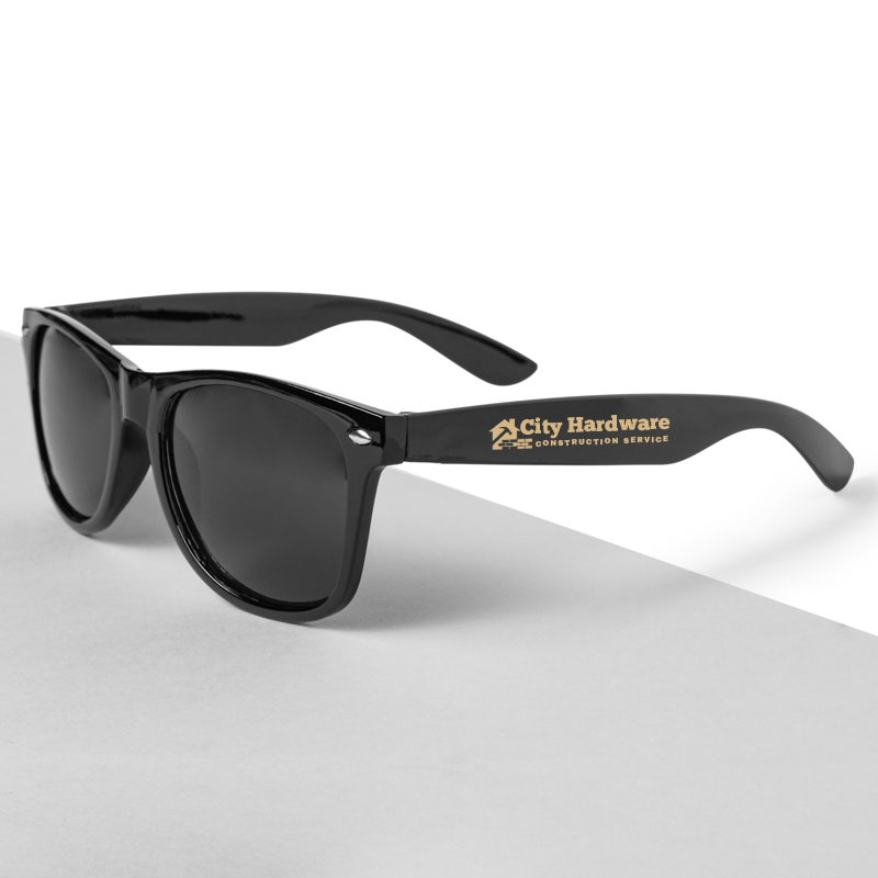 A relevant stock photo of custom sunglasses manufacturing in a typical setting.