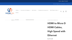 HDMI to Micro D HDMI Cables, High Speed with Ethernet - micro hdmi cable bulk