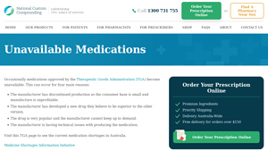 Unavailable Medications - National Custom Compounding - prazosin manufacturer discontinued