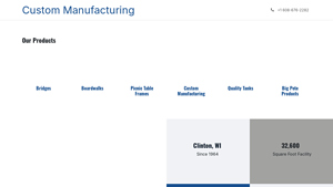 Custom Manufacturing | Since 1964 | Clinton, WI - custom manufacturer