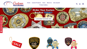 Back The Blue Shield Lapel Pin Bulk Order Minimum - 20 - enamel pins bulk