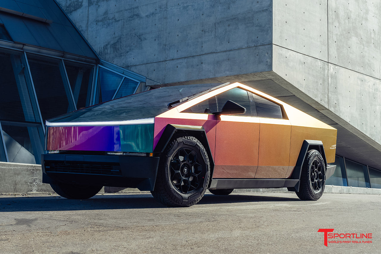 A relevant stock photo of cyber truck custom in a typical setting.
