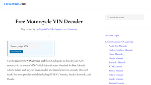 Motorcycle VIN Decoder Tool - Free Lookup for ATVs & Scooters - honda manufacturer location