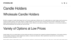 Glass Candle Holders Collection at Wholesale Prices - CYS Excel - glass candle holder bulk