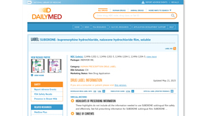 DailyMed - SUBOXONE- buprenorphine hydrochloride, naloxone ... - suboxone manufacturer