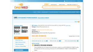 OXYCODONE HYDROCHLORIDE- oxycodone tablet - DailyMed - oxycodone manufacturer