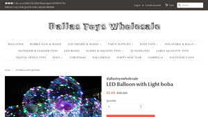 LED Balloon with Light boba - dallastoyswholesale - led balloon wholesale