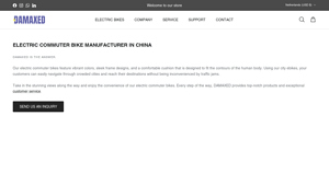 OEM & ODM Electric City Bikes Supplier - damaxed - electric commuter bike factory