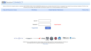 DealerCONNECT Login - chrysler - chrysler manufacturer