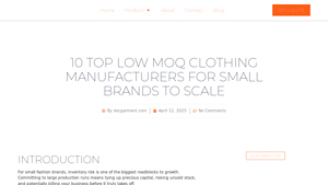 10 Low MOQ Clothing Manufacturers for Small Brands - low moq clothing manufacturer