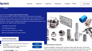 Medical Custom Parts Manufacturer丨CNC Machine Shop - DEK - cnc machined parts for medical equipment manufacturer