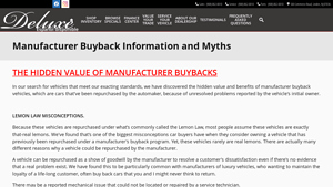 Manufacturer Buyback Information and Myths | Deluxe Auto Sales - manufacturer buyback title