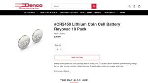 CR2450 Lithium Coin Cell Battery Rayovac 2 Pack - cr2450 bulk