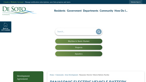 Panasonic Electric Vehicle Battery Facility | De Soto, KS - lithium ion car battery factory